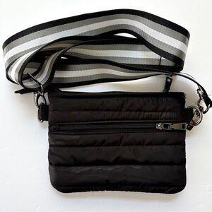 Think Royln Bum Bag Quilted Crossbody Black Camo